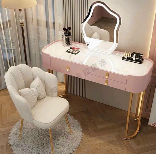 Bàn phấn trang điểm mặt gỗ giả đá BP91 kiểu dáng hiện đại sang trọng